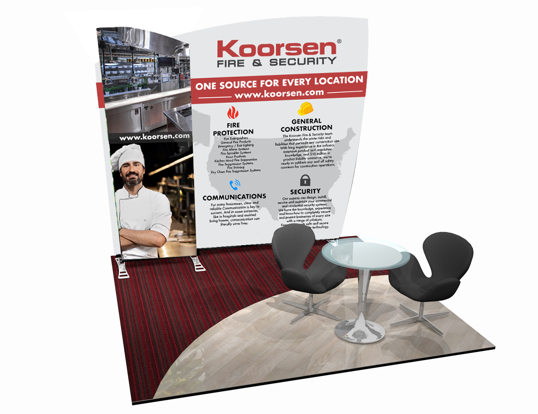 10' FabLite Multi-Layered DS Pillowcase Display w/ SS Kiosk (DL65231N)