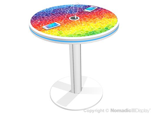 30" CafŽ Charging Station Table - Round