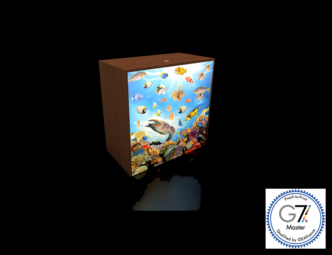 Graphic Refresh of 40" Platinum BackLit Counter w/ Flush Top (AB0159N-GR)