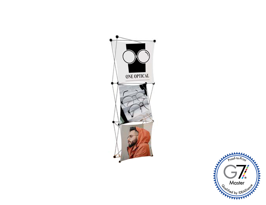 Graphic Refresh - 3' XPlus Dimensional Button-Hole Fabric Pop-up Kiosk (AB0510N-GR)