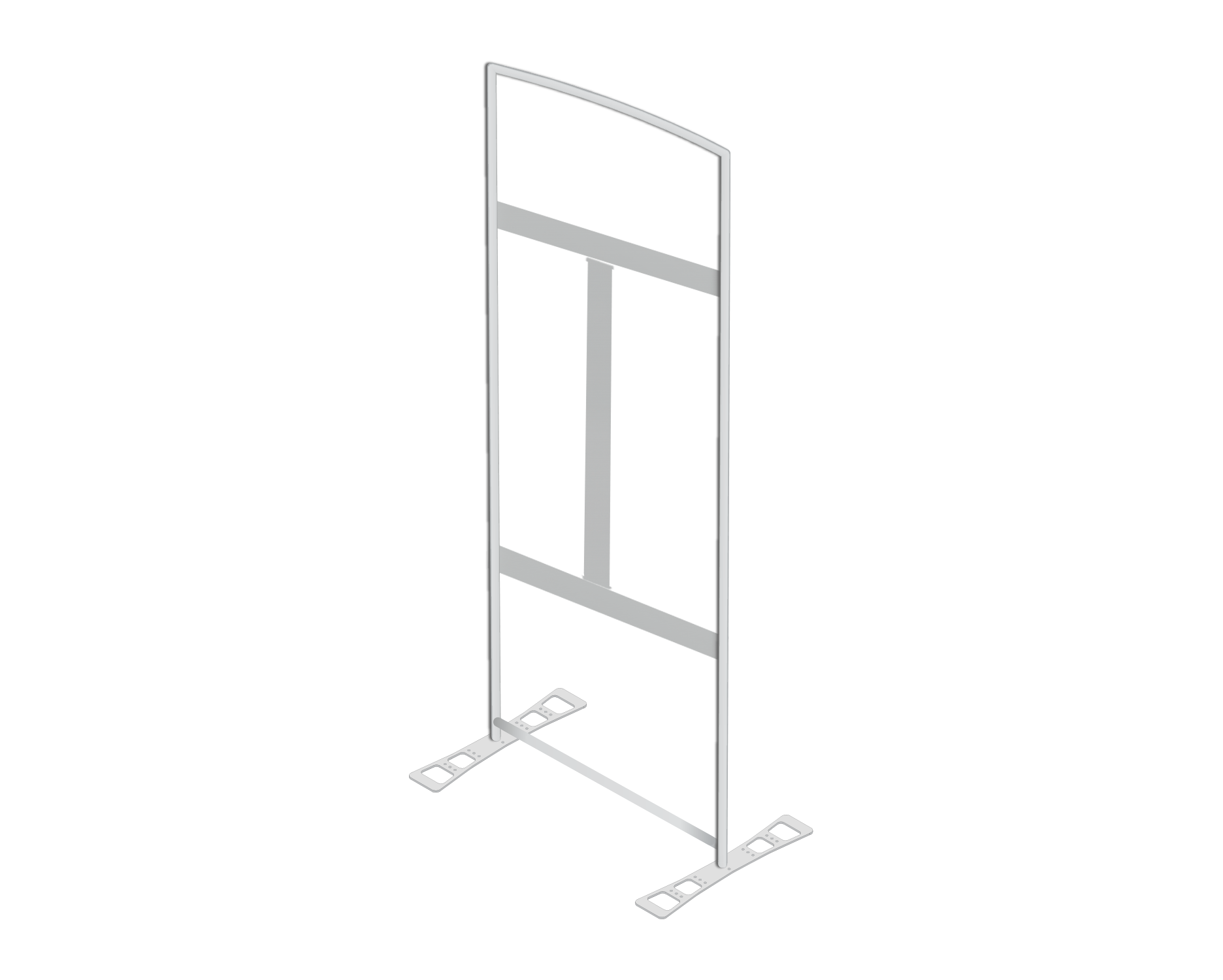 Frame Kit - 3' FabLite Empire Angled Tubular Kiosk (AB0539N-FX)