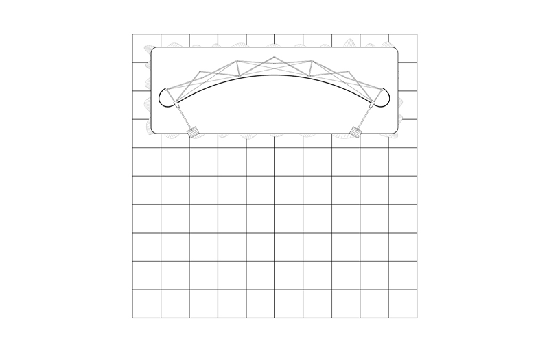 8' Instand Curved Magnetic Inkjet Tabletop Pop-up w/ Endcaps (AB1007N)