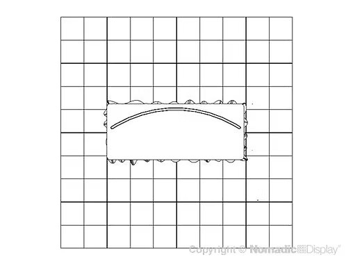 6' FabLite Tuile Horizontal Curve Pillowcase Portable Tabletop (AB1023N)