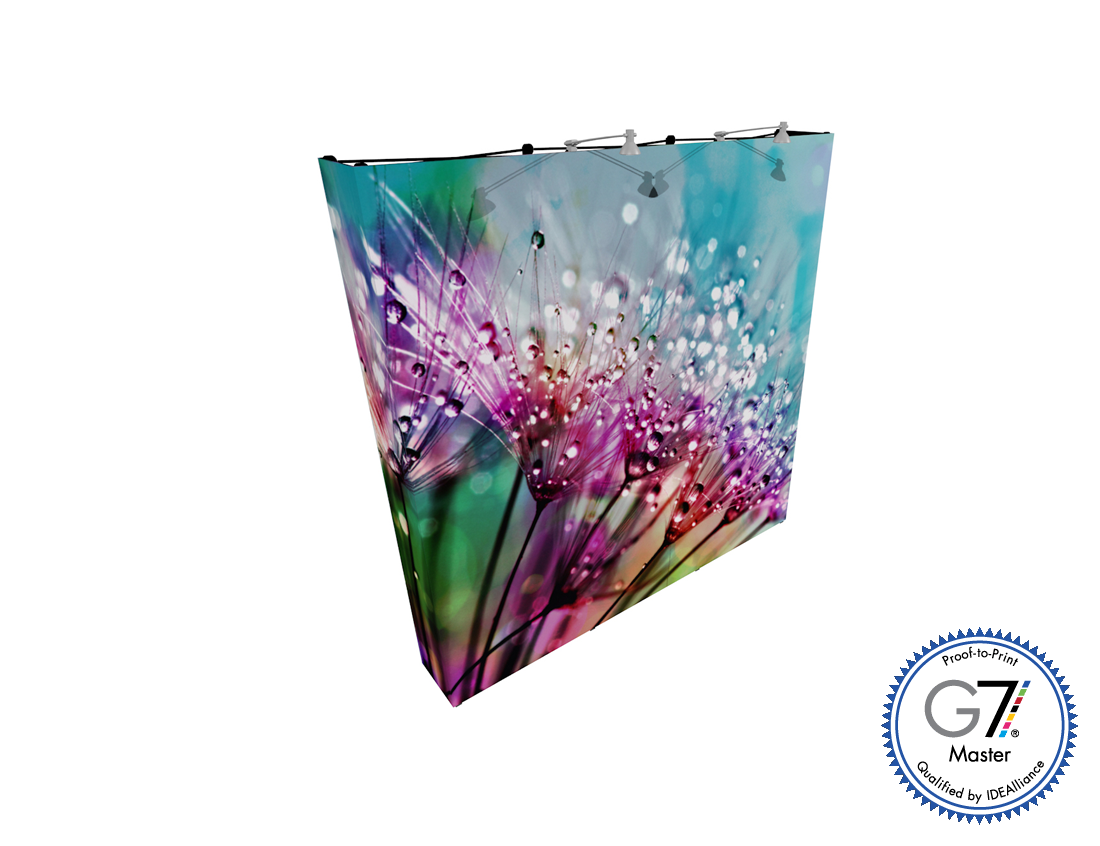 Graphic Refresh - 8' SPlus SEG Fabric Pop-up Exhibit w/ Endcaps (AB2068N-GR)