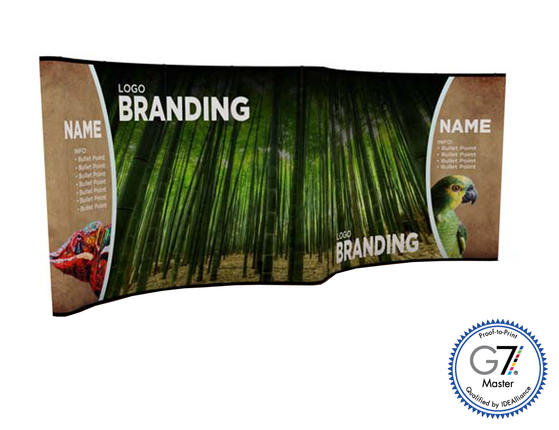 Graphic Refresh - 20' Instand Curved Inkjet Pop-up w/ Endcaps (AB3002N-GR)