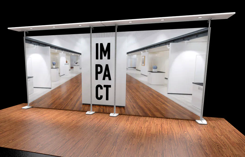 20' Inspire SEG Tension Fabric Display w/ Flat Downlit Canopy (AB3032N)