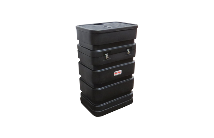 10' Houston Portable Layered Pillowcase Rental Display w/ Counter (RTID41933NR)