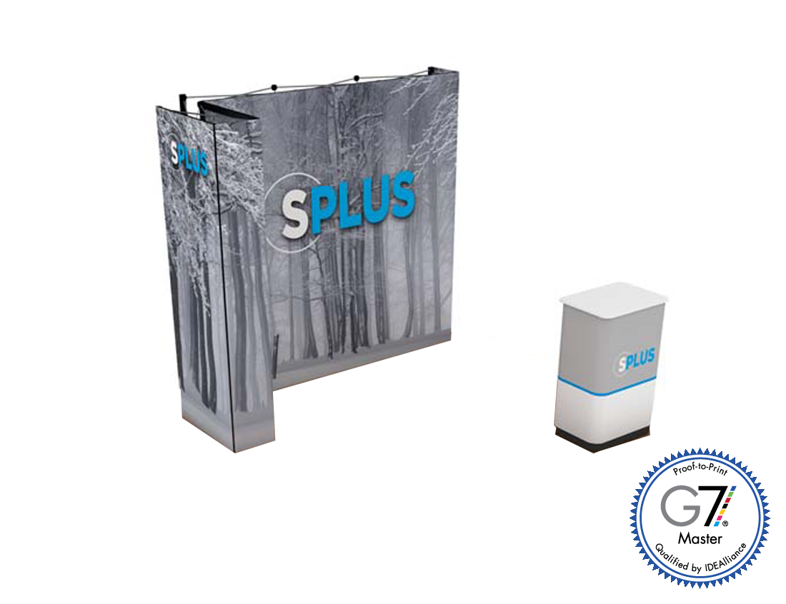 Graphic Refresh - 10' SPlus Sngl Corner SEG Fabric w/ Counter (DL31833N-GR)