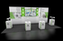 10' x 20' DesignLine Exhibit w/ Product Pedestals and Built-in Showcases (ID0529)