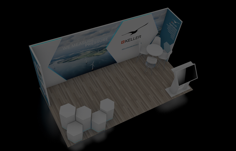 10' x 20' Custom EdgeLit Exhibit w/ Interactive Kiosk and Product Pedestals (ID0532)