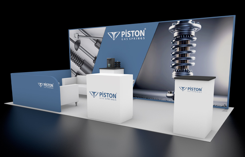 10' x 20' FabLite Display w/ Conference Area and Lockable Storage Counters (ID0536)