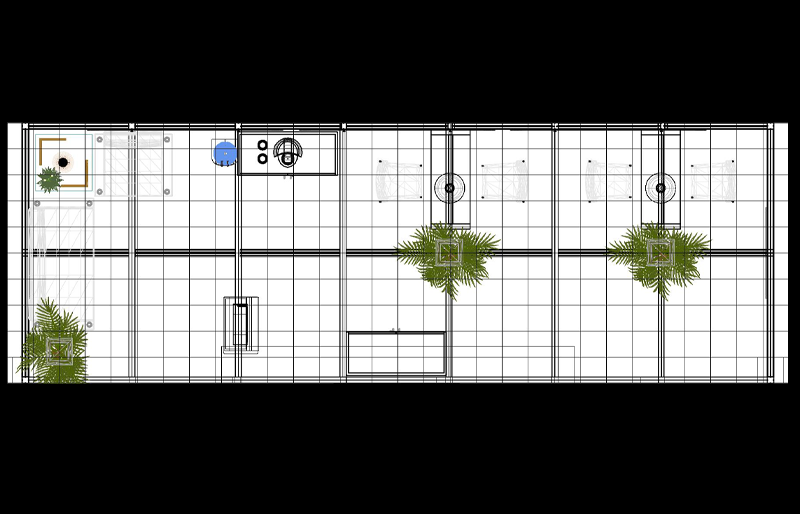 10' x 30' DesignLine Outdoor Exhibit w/ Enclosed Meeting Area and Reception Counter (ID0551)