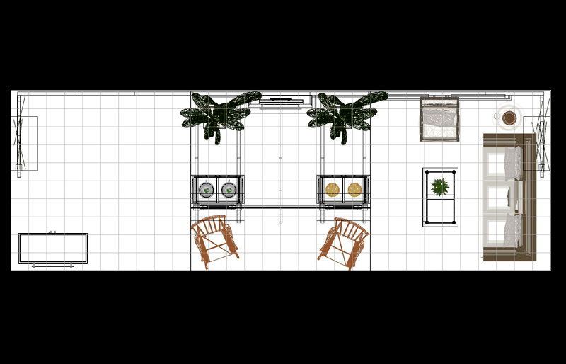 10' x 30' Custom Inline Exhibit w/ White Pergola Porch and Accents (ID0553)
