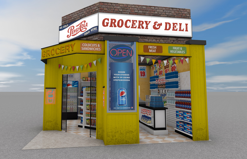 20' x 20' Outdoor Island Exhibit w/ Enclosed Retail Environment (ID0562)