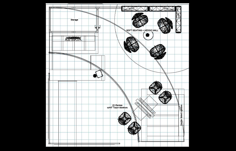 20' x 20' Custom Backlit Island Exhibit w/ Presentation Areas and Walk-In Storage (ID0571)