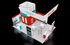 20' x 30' Product Island Exhibit w/ Media Storage Tower and BackLit Kiosks (ID0582)