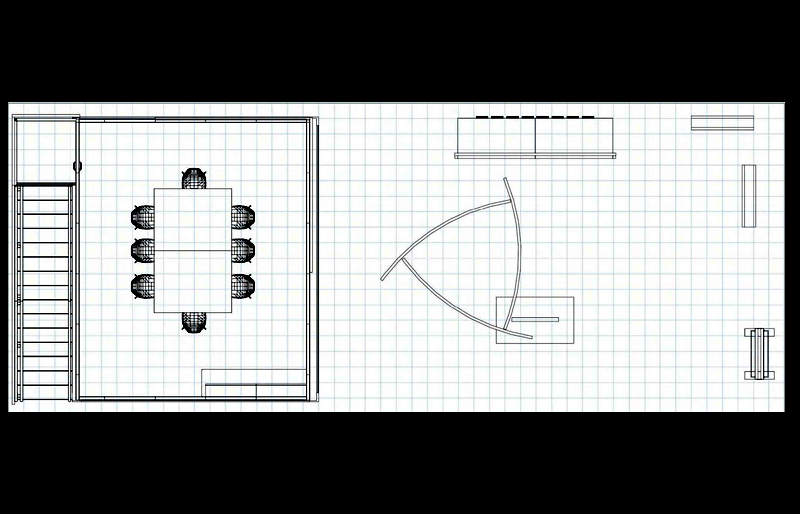 20' x 50' Double Deck Exhibit w/ Glass Meeting Room and Curved Hanging Sign (ID0596)