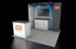 10' x 10' Scalable Custom Exhibit w/ DownLit Wood Canopy and Backlit Reception Counter (ID0610)