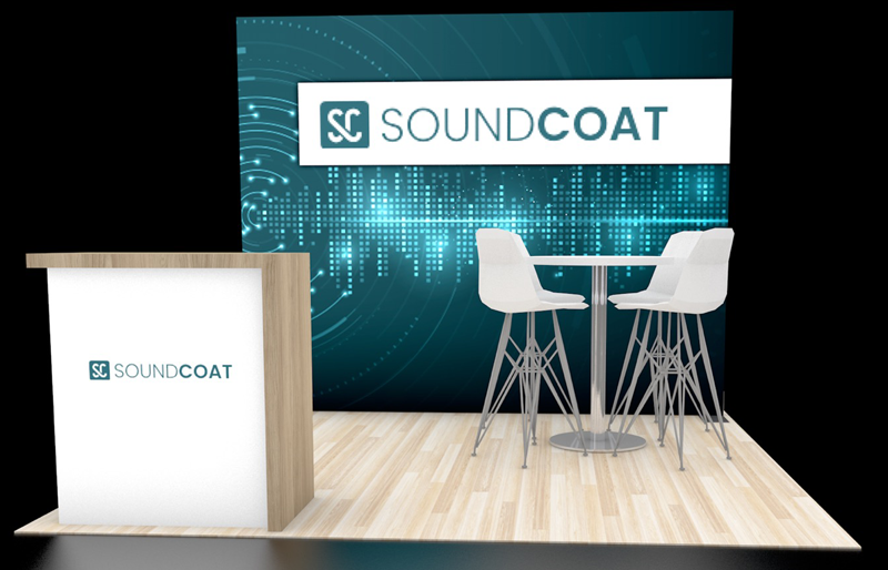 10' x 10' Scalable Backlit DesignLine Display w/ Meeting Area and Reception Counter (ID0620)