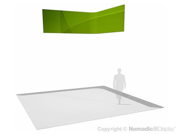 10' Corner Double-Sided Fabric Banner Hanging Sign (AB0324N)
