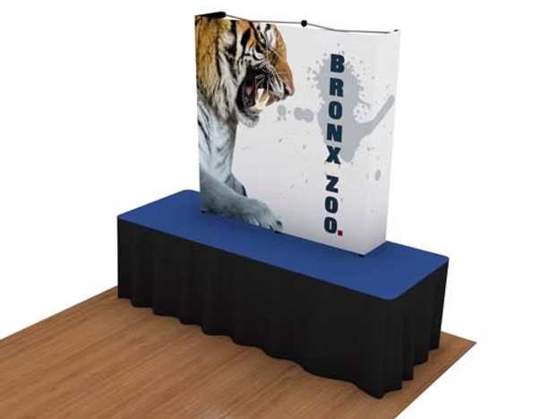 5' FabriMural Velcro Tension Fabric Tabletop Pop-up w/ Endcaps (AB1009N)