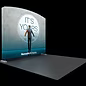 10' FabLite Pistachio Angled Double-Sided Backlit Portable Exhibit (AB2075N)