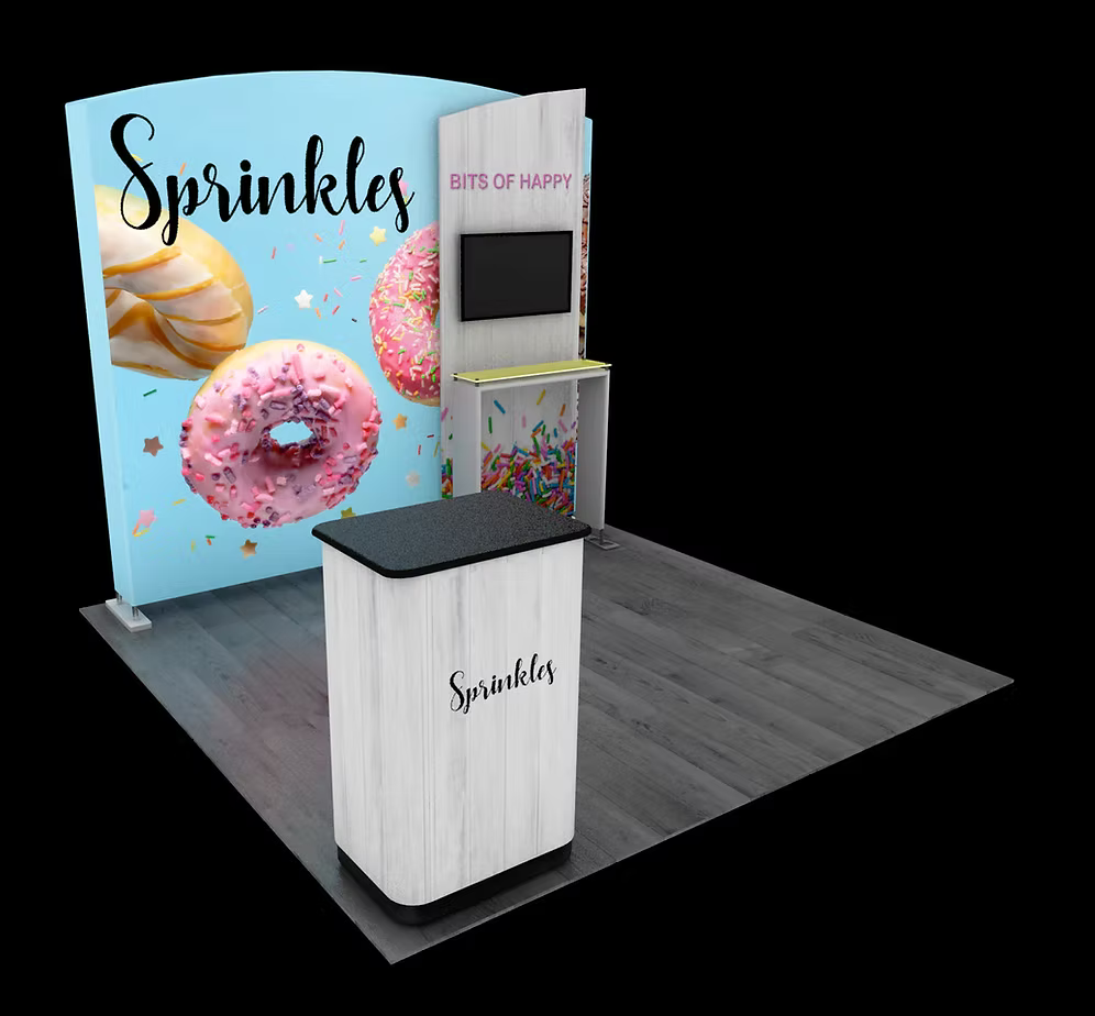 10' FabLite Multi-Layered Double-Sided Backlit Exhibit w/ Accessories (AB2078N)
