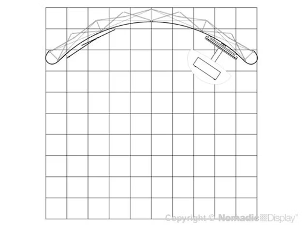 10' Instand Enhancement Curved Pop-up w/ Accessories (DL9093N)